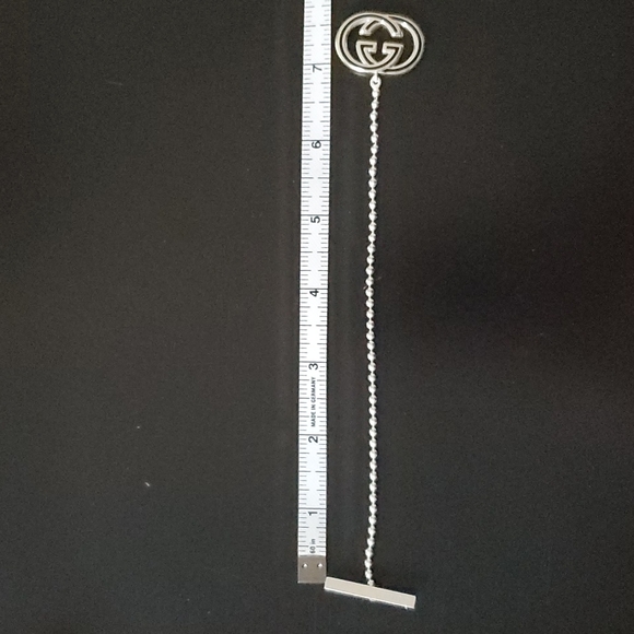 Gucci Interlocking GG Black/Silver 925 Women's Toggle Bracelet - EUC - Picture 9 of 11